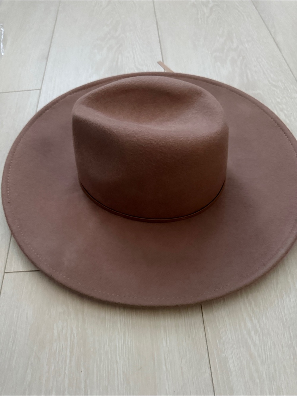Ted Baker Abbiiio Bow Wool Wide-Brim Felt Fedora in Dark Brown - Picture 7 of 11